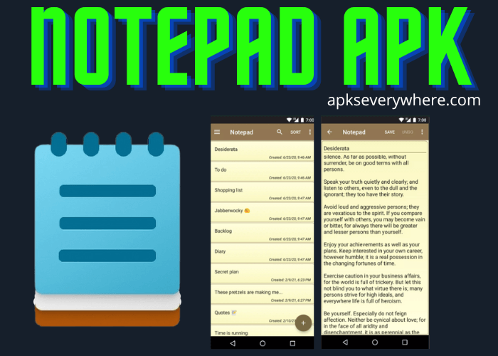 Notepad APK Latest Version for Android